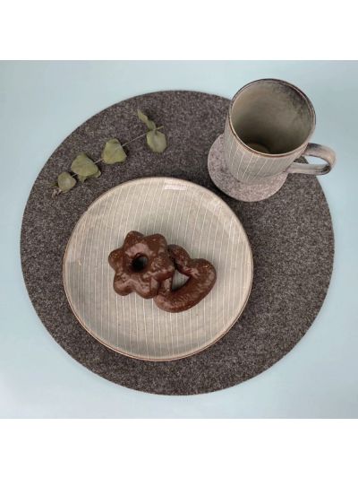 Eco felt placemat individual circle (round/oval)