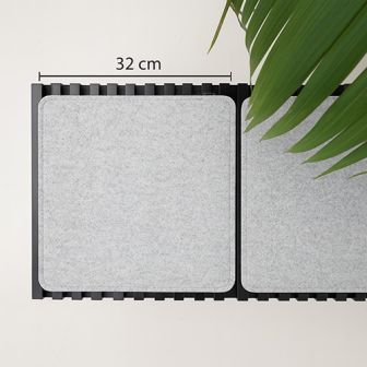 Eco Filz Sitzkissen Quadrat 32x32cm universal