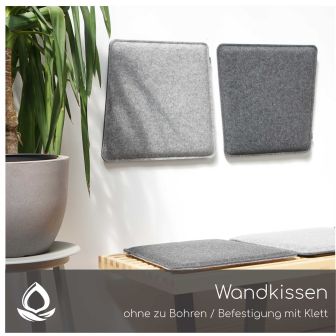 Wandkissen ohne Bohren - Befestigung mit Klett