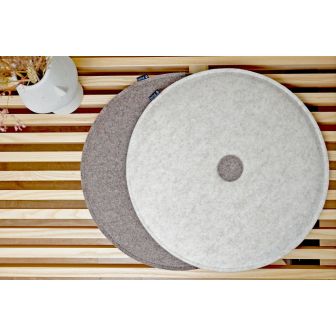 Eco Filz Sitzkissen/Rückenkissen ⌀ 40cm rund mit Filzdot