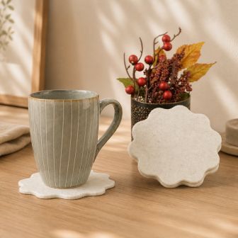 Eco Filz Glasuntersetzer Blume Set von 4