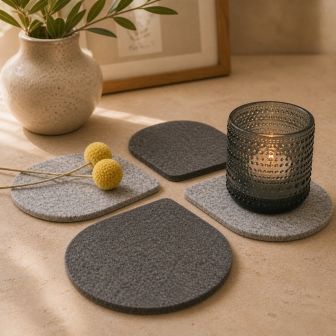 Eco Filz Glasuntersetzer Tropfen Set von 4
