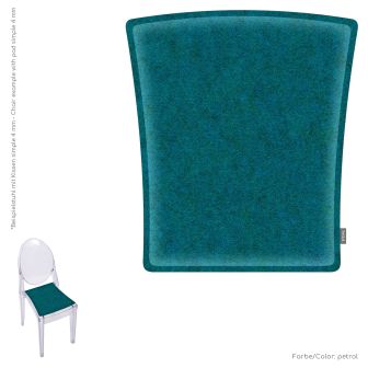 Eco Filz Sitzkissen geeignet für Kartell Victoria Ghost Stuhl