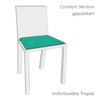 Eco Filz Sitzkissen Auflage nach Maß - individuelles Trapez