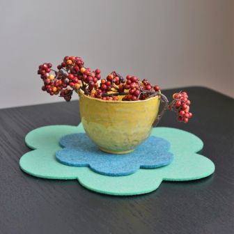 Filz Blumenvase Untersetzer