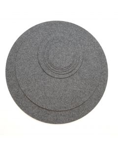 Eco Filz Auflage individueller Kreis - rund/oval - einlagig - Simple