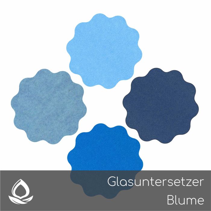 Eco Filz Glasuntersetzer Blume 