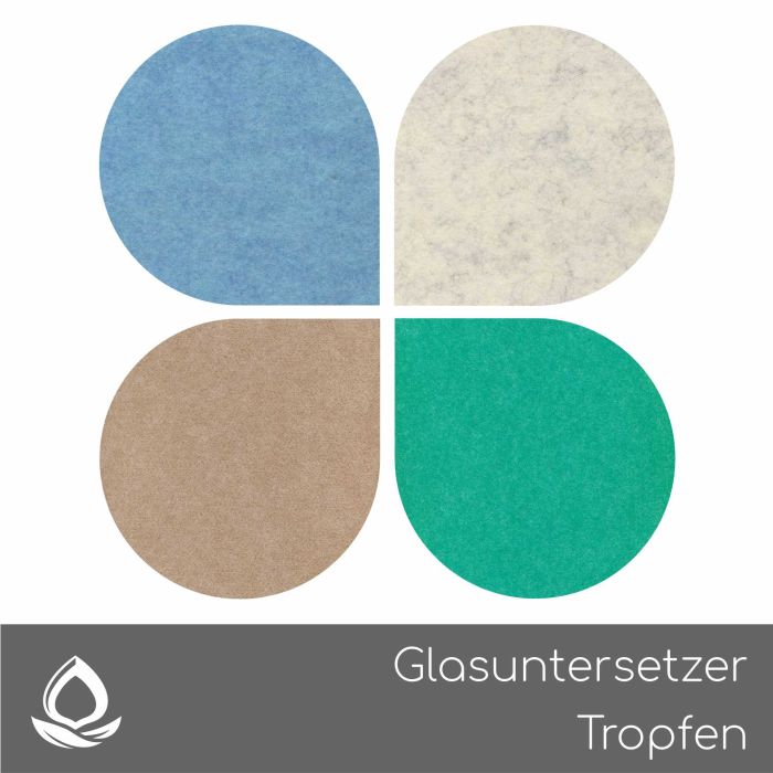 Eco Filz Glasuntersetzer Tropfen