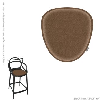 Eco felt cushion suitable for Kartell Masters bar stool