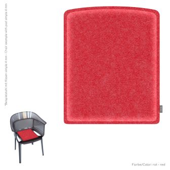 Eco felt cushion suitable for Kartell Papyrus chair