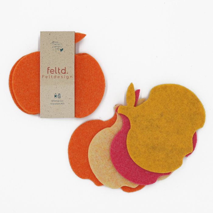Eco Filz Glasuntersetzer Kürbis Eco Filz Glasuntersetzer Kürbis